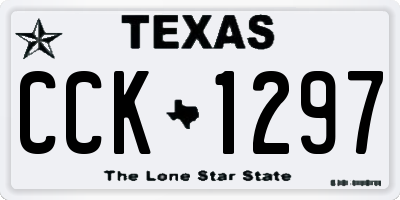 TX license plate CCK1297