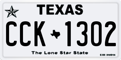 TX license plate CCK1302