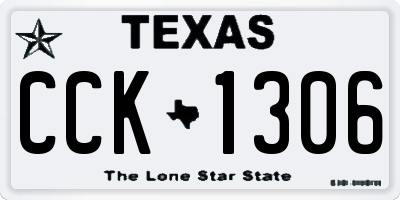 TX license plate CCK1306