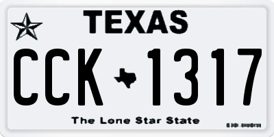 TX license plate CCK1317