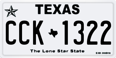 TX license plate CCK1322