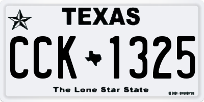 TX license plate CCK1325