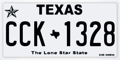TX license plate CCK1328