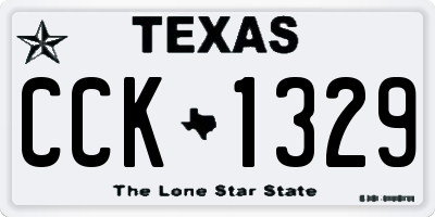TX license plate CCK1329