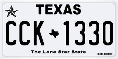 TX license plate CCK1330