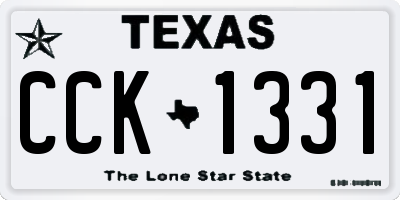 TX license plate CCK1331