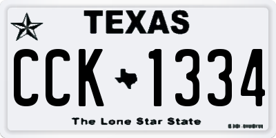 TX license plate CCK1334