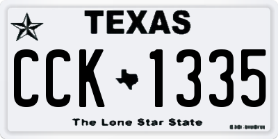 TX license plate CCK1335