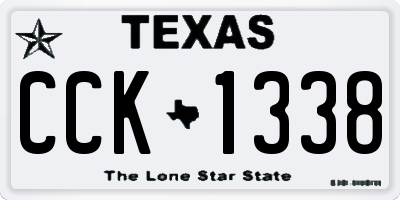 TX license plate CCK1338