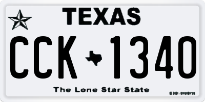 TX license plate CCK1340