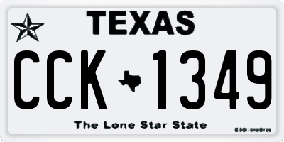 TX license plate CCK1349