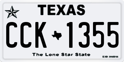 TX license plate CCK1355