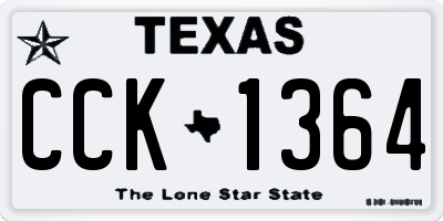 TX license plate CCK1364