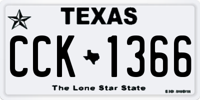TX license plate CCK1366