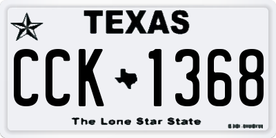 TX license plate CCK1368