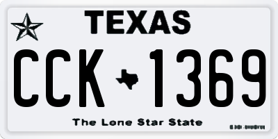 TX license plate CCK1369