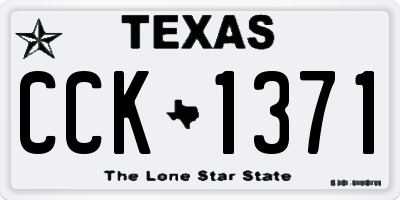 TX license plate CCK1371