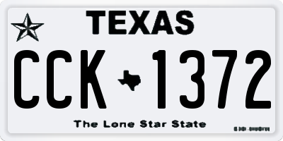 TX license plate CCK1372