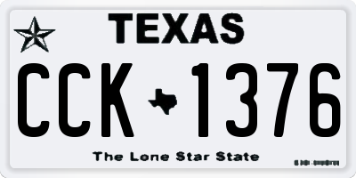 TX license plate CCK1376