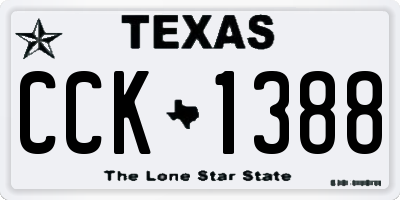 TX license plate CCK1388
