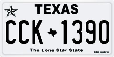 TX license plate CCK1390
