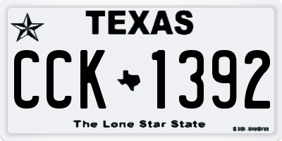 TX license plate CCK1392