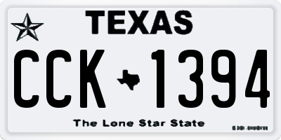 TX license plate CCK1394