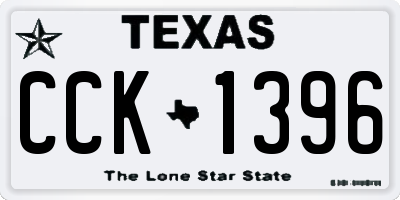 TX license plate CCK1396