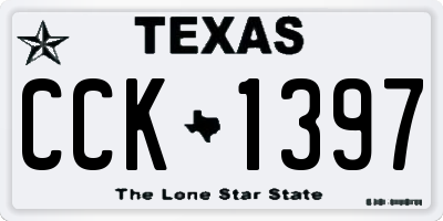 TX license plate CCK1397