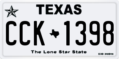 TX license plate CCK1398