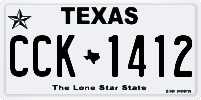 TX license plate CCK1412