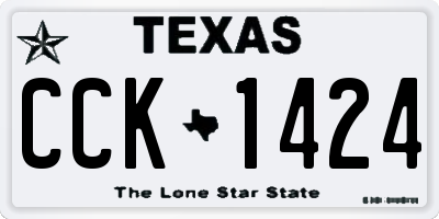 TX license plate CCK1424