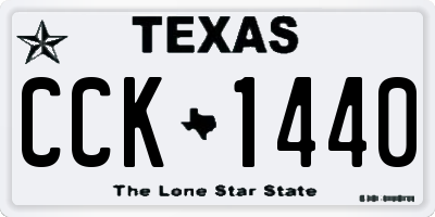 TX license plate CCK1440