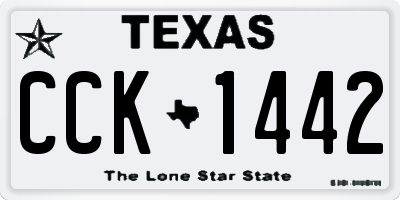 TX license plate CCK1442