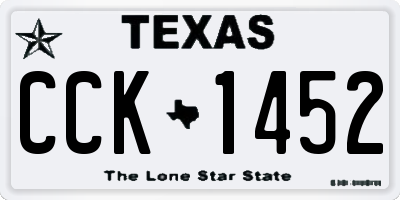 TX license plate CCK1452