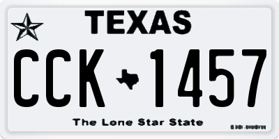 TX license plate CCK1457