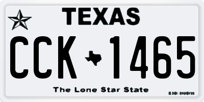 TX license plate CCK1465