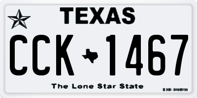 TX license plate CCK1467