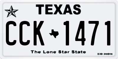 TX license plate CCK1471