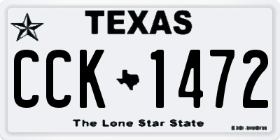 TX license plate CCK1472