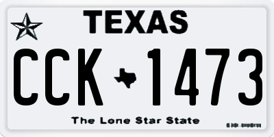TX license plate CCK1473