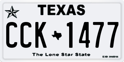 TX license plate CCK1477