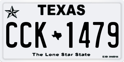 TX license plate CCK1479