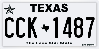 TX license plate CCK1487