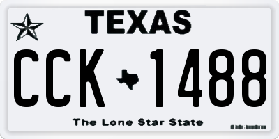 TX license plate CCK1488