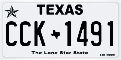 TX license plate CCK1491
