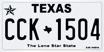 TX license plate CCK1504