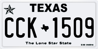 TX license plate CCK1509