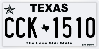 TX license plate CCK1510