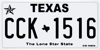 TX license plate CCK1516